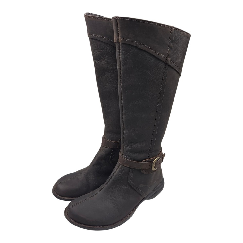 Merrell Captiva Launch 2 Knee High Leather Boots 9 Espresso Brown Buckle J71008